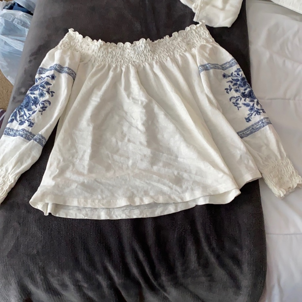White off the shoulder top